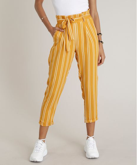 Calca-Feminina-Clochard-Listrada-com-Faixa-de-Amarrar-Mostarda-9234361-Mostarda_1
