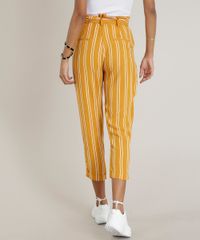 Calca-Feminina-Clochard-Listrada-com-Faixa-de-Amarrar-Mostarda-9234361-Mostarda_2