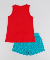 Pijama-Infantil-Pequena-Sereia-Ariel-Sem-Manga-Vermelho-9226380-Vermelho_2