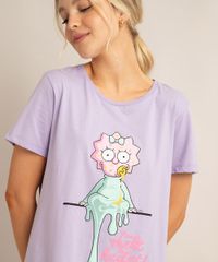 camisola-manga-curta-de-algodao-maggie-simpson-lilas-9995947-Lilas_2
