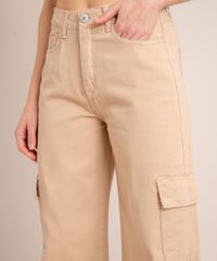 Calca-Cargo-de-Sarja-Cintura-Baixa-Kaki-1007182-Kaki_5