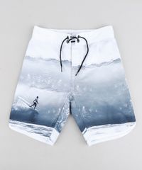 Bermuda-Surf-Infantil-com-Cordao-Estampado-de-Praia-Branco-9194270-Branco_1