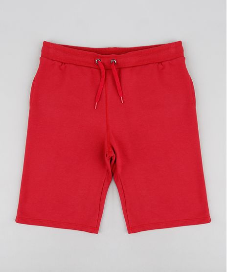 Bermuda-Infantil-Basica-em-Moletom-Vermelha-9272834-Vermelho_1