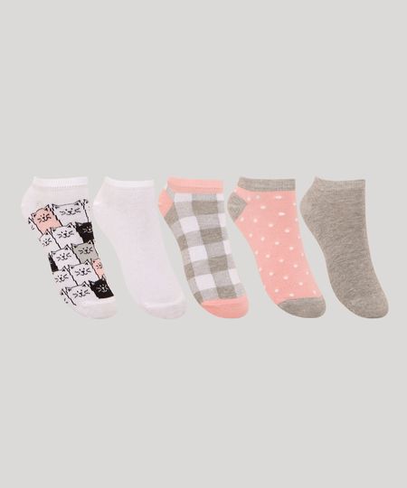 Kit-de-5-Meias-Cano-Baixo-Gatos-Empilhados-e-Xadrez-Vichy-Multicor-9993528-Multicor_1 Kit-de-5-Meias-Cano-Baixo-Gatos-Empilhados-e-Xadrez-Vichy-Multicor-9993528-Multicor_1