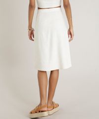 Saia-Feminina-Midi-em-Linho-com-Botoes-Bege-Claro-9298847-Bege_Claro_2