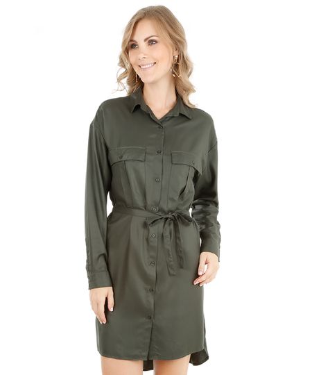 Vestido-Chemise-com-Bolsos-Verde-Escuro-8092702-Verde_Escuro_1 Vestido-Chemise-com-Bolsos-Verde-Escuro-8092702-Verde_Escuro_1