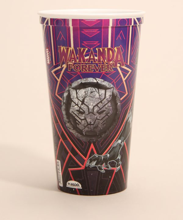 copo plástico pantera negra roxo Único