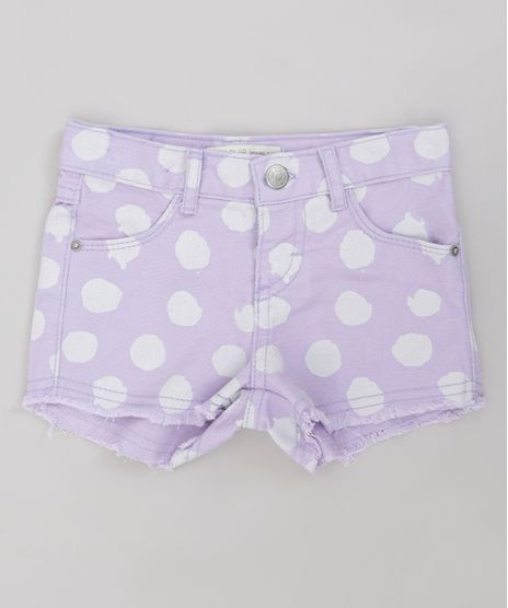 Short-Color-Infantil-Estampado-de-Poa-com-Barra-Desfiada-Lilas-9245809-Lilas_1