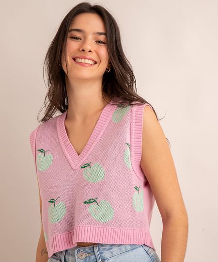 colete-cropped-de-trico-estampado-maca-decote-v-rosa-1010751-Rosa_1 colete-cropped-de-trico-estampado-maca-decote-v-rosa-1010751-Rosa_1