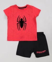 Pijama-Infantil-Homem-Aranha-Manga-Curta-Vermelho-9224216-Vermelho_1