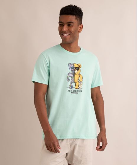 camiseta-de-algodao-urso-robo-manga-curta-gola-careca-verde-claro-1006258-Verde_Claro_1