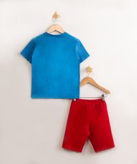 Pijama-Infantil-de-Algodao-Homem-Aranha--Manga-Curta-Vermelho-1000768-Vermelho_2