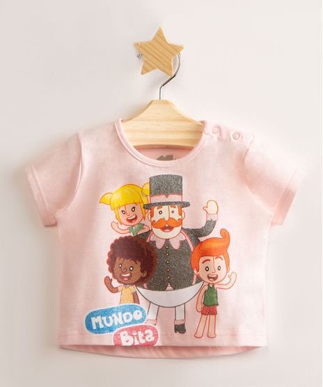 Blusa-Infantil-Mundo-Bita-com-Glitter-Manga-Curta-Rosa-Claro-1004515-Rosa_Claro_1