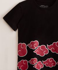 Camisa Akatsuki Infantil Manga Curta Naruto