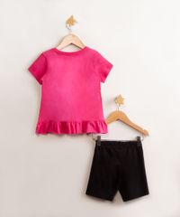 conjunto-infantil-as-meninas-super-poderosas-blusa-manga-curta-rosa---short-de-moletom-preto-9994826-Preto_2