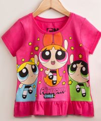 conjunto-infantil-as-meninas-super-poderosas-blusa-manga-curta-rosa---short-de-moletom-preto-9994826-Preto_3