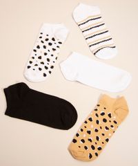 Kit-de-5-meias-cano-baixo-estampado-listras-e-oncinha-Multicor-9993538-Multicor_5