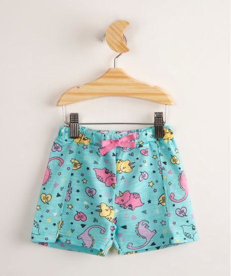 short-infantil-estampado-de-dinossauros-verde-agua-1004506-Verde_Agua_1
