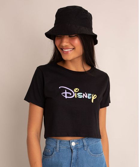 camiseta-cropped--disney--manga-curta-decote-redondo-preta-1007427-Preto_1