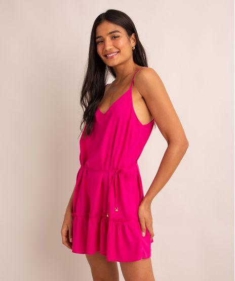 vestido-curto-de-viscose-alca-fina-decote-v-com-amarracao-pink-1006206-Pink_1