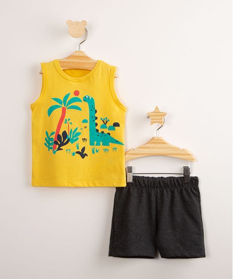 conjunto-infantil-de-regata-dinossauro-braquiossauro-veggie-amarela---bermuda--cinza-mescla-escuro-1002858-Cinza_Mescla_Escuro_1