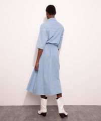 Vestido-Chemise-Midi-Jeans-com-Bolsos-Manga-3-4-Mindset-Azul-Medio-1007302-Azul_Medio_2