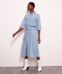 Vestido-Chemise-Midi-Jeans-com-Bolsos-Manga-3-4-Mindset-Azul-Medio-1007302-Azul_Medio_3