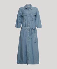 Vestido-Chemise-Midi-Jeans-com-Bolsos-Manga-3-4-Mindset-Azul-Medio-1007302-Azul_Medio_6