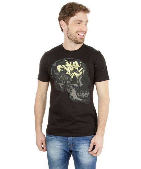Camiseta-com-Estampa-de-Caveira-Preta-8033183-Preto_1