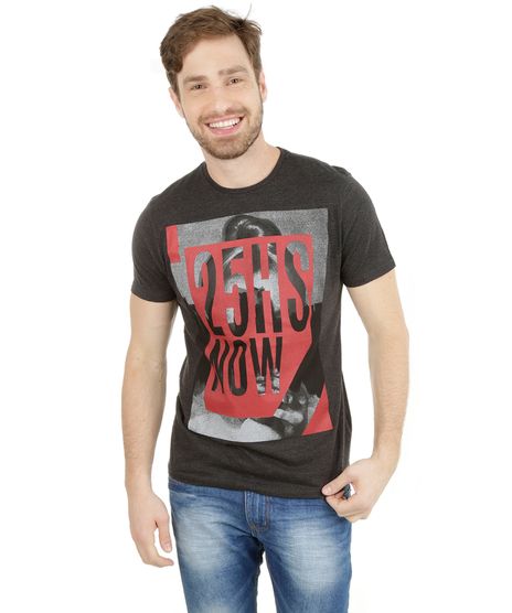 Camiseta-com-Estampa--25Hs-Now--Cinza-Escuro-8078570-Cinza_Escuro_1