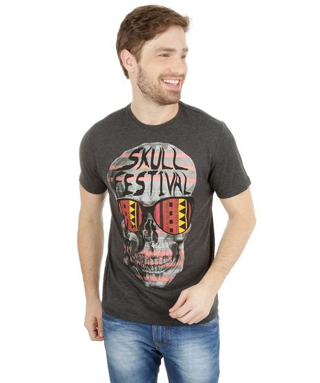 Camiseta-com-Estampa-de-Caveira-Cinza-Escuro-8116384-Cinza_Escuro_1