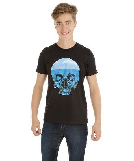 Camiseta-com-Estampa-de-Caveira-Preta-8089928-Preto_1