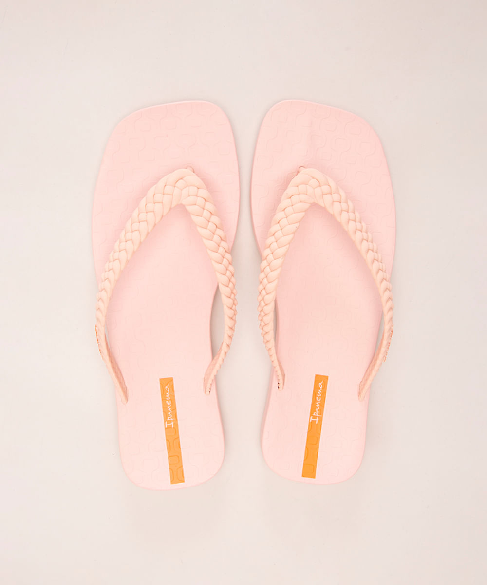 chinelo feminino ipanema fever trecce rosa