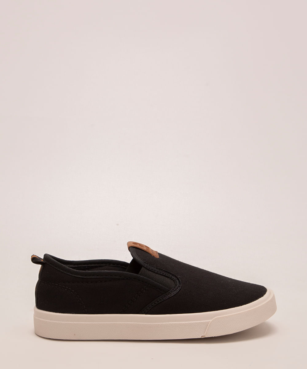 tênis infantil slip on ollie preto