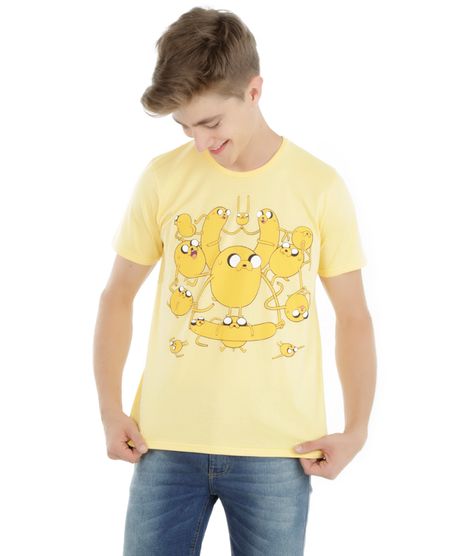 Camiseta-com-Estampa-Hora-de-Aventura-Amarelo-Claro-8113706-Amarelo_Claro_1