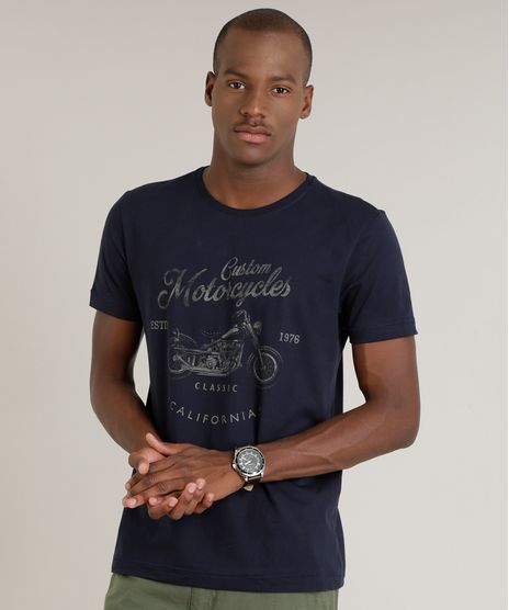 Camiseta-Masculina--Custom-Motorcycles--Manga-Curta-Gola-Careca-Azul-Marinho-9165163-Azul_Marinho_1