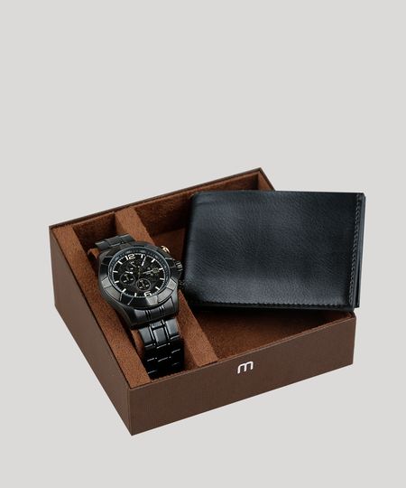 Kit-de-Relogio-Analogico-Mondaine-Masculino---Carteira---83414GPMVDS2K-Preto-9339844-Preto_1