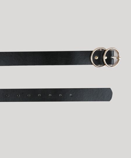Cinto Feminino com Argolas Preto Menor preço em Cinto Feminino com Argolas Preto