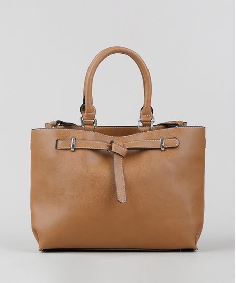 Bolsa-Feminina-com-No-e-Alca-Transversal-Caramelo-9197861-Caramelo_1