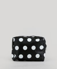 Necessaire-Feminina-Estampada-de-Poas-Preta-9243564-Preto_4