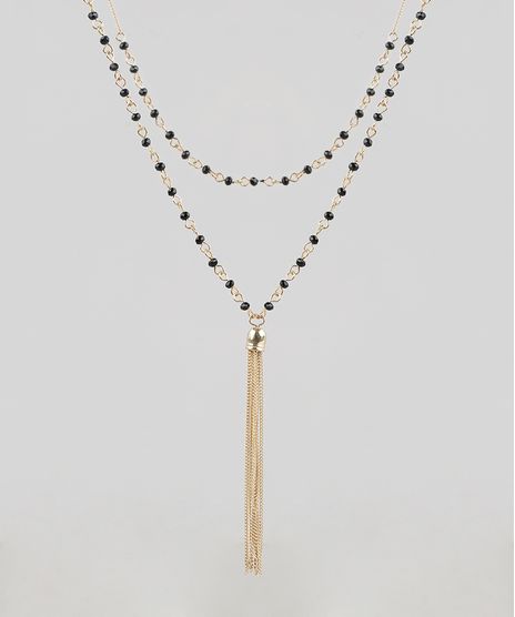 Colar-Feminino-Duplo-com-Micangas-Dourado-9204330-Dourado_1