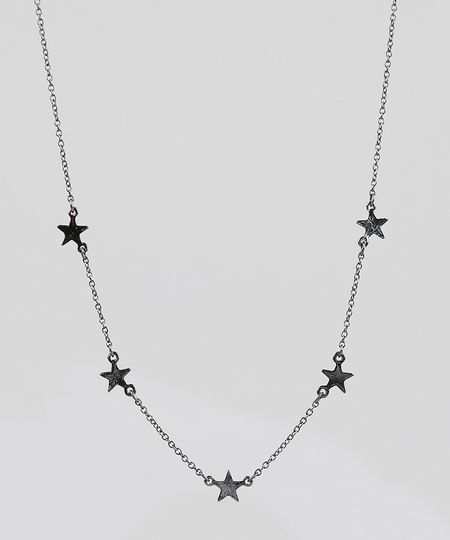 Colar-Feminino-com-Estrelas-Grafite-9204237-Grafite_1 Colar-Feminino-com-Estrelas-Grafite-9204237-Grafite_1