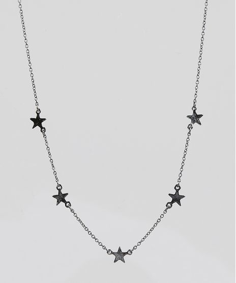 Colar-Feminino-com-Estrelas-Grafite-9204237-Grafite_1