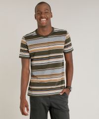 Camiseta-Masculina-Listrada-Manga-Curta-Gola-Careca-Verde-Militar-9187319-Verde_Militar_1
