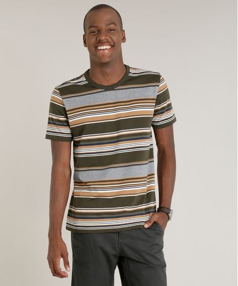 Camiseta-Masculina-Listrada-Manga-Curta-Gola-Careca-Verde-Militar-9187319-Verde_Militar_1