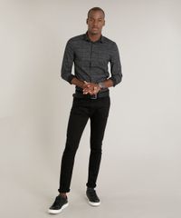 Camisa-Masculina-Slim-Estampada-Manga-Longa-Preta-9213864-Preto_3