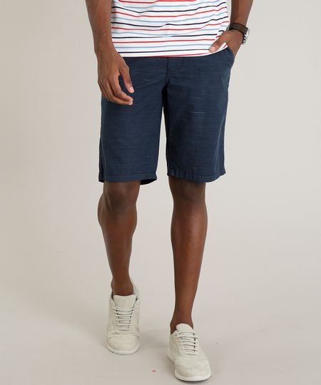Bermuda-Masculina-Reta-Mescla-Azul-Marinho-9268975-Azul_Marinho_1