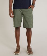 Bermuda-Masculina-Reta-Mescla-Verde-Militar-9268974-Verde_Militar_1