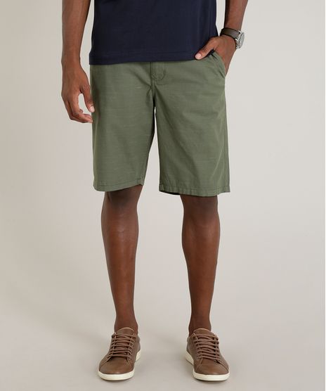 Bermuda-Masculina-Reta-Mescla-Verde-Militar-9268974-Verde_Militar_1