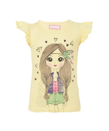 Blusa-com-Estampa-de-Coracoes-Menina-Amarelo-7916765-Amarelo_1